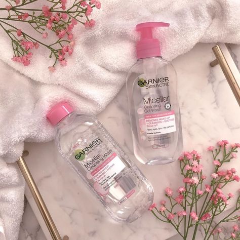 Garnier Micellar Water, Garnier Micellar Cleansing Water, Water Ideas, Garnier Micellar, Skin And Hair Clinic, Double Cleanse, Hair Clinic, Garnier Skin Active, Micellar Cleansing Water