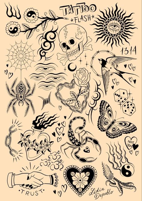 Traditional Style Forearm Tattoo, Big Flash Tattoo, Forearm Flash Tattoo, Japanese Tattoo Flash Sheet, Patchwork Tattoo Flash Sheet, Mixing Tattoo Styles, Tattoo Ideas Inner Forearm, Arm Tattoo Flash, American Traditional Tattoos Small