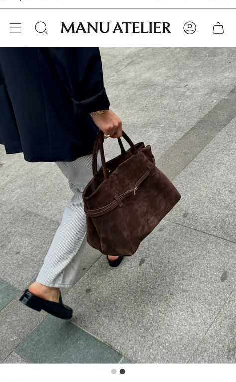 Baby Bag, Brown Suede, Bag Lady