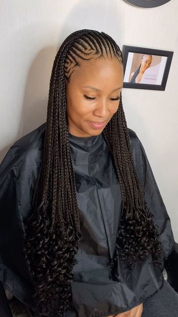 2024 Braids For Black Women, Two Layer Feed In Braids, Braids Inspiration, Cornrows With Box Braids, Latest Braided Hairstyles, Latest Hair Braids, Cornrows Natural Hair, Cornrows Braids For Black Women, Hair Plugs