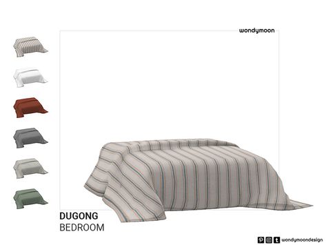 The Sims Resource - Dugong Bed Blanket Sims 4 Beds, Bedroom Blanket, Sims 4 Bedroom, Sims 4 Clutter, Free Sims 4, Tumblr Sims 4, Sims 4 Teen, Sims 4 Cc Furniture, Sims 4 Collections