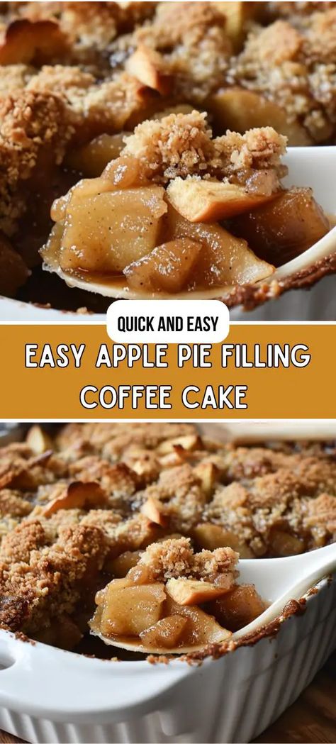 Easy Apple Pie Filling Coffee Cake Apple Pie Filling Coffee Cake, Pie Filling Coffee Cake, Apple Pie Filling Desserts, Easy Apple Pie Filling, Apple Coffee Cake, Apple Pie Filling Recipes, Apple Pie Recipe Easy, Apple Coffee, Coffee Cake Recipes Easy