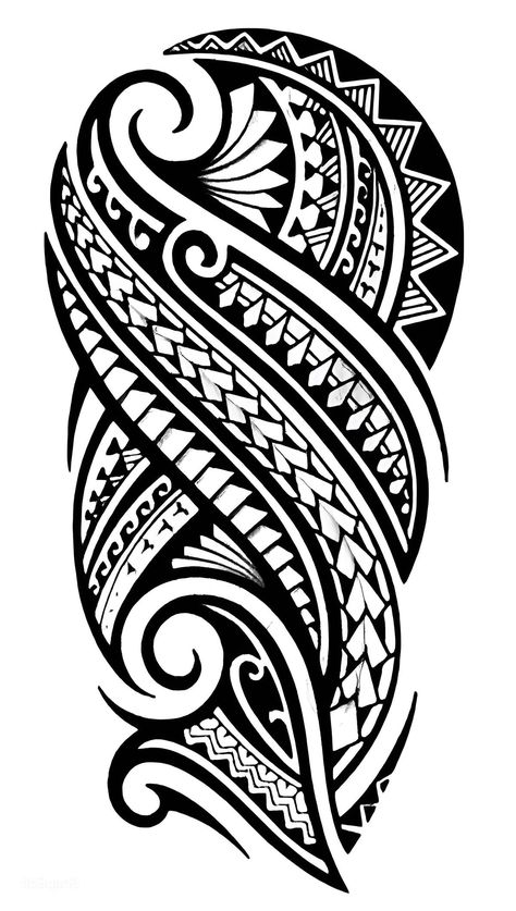 Half Sleeve Tattoos Polynesian, Polynesian Forearm Tattoo, Maori Tattoo Design, Maori Tattoo Patterns, Maori Tattoo Arm, Polynesian Tattoo Sleeve, Tato Maori, Around Arm Tattoo, Turtle Tattoo Designs