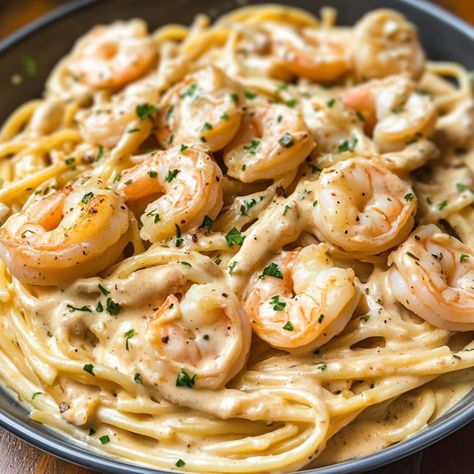 Spaghetti with Shrimp in Cream Sauce – Full Recipe Shrimp In Cream Sauce, Spaghetti With Shrimp Recipes, Shrimp Scampi Sauce, Shrimp Cream Sauce, Spaghetti With Shrimp, White Pasta Sauce Recipe, Scampi Sauce, Shrimp Spaghetti, Creamy Spaghetti