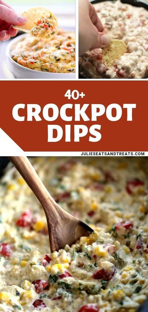 Elegant Canapes, Crockpot Dips, Dip Recipes Crockpot, Slow Cooker Dips, Slow Cooker Appetizers, Crockpot Appetizers, Crock Pot Dips, Delicious Dips Recipes, Hot Appetizers