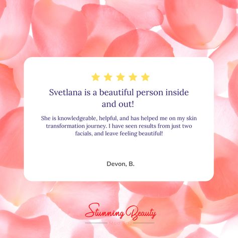 Thank you so much for your kind words, Devon! We are glad to help improve your skin. #fortlauderdale #medspa #fl #beauty #testimonials #clientreviews #stunningbeautyftl #happyclienthappyus #happyclient #clientreview Testimonial Ad Design, Testimonial Propaganda, Testimonials Design Inspiration Instagram, Skincare Testimonial, Client Testimonials Design, Skin Journey, Med Spa, Beautiful Person, Kind Words