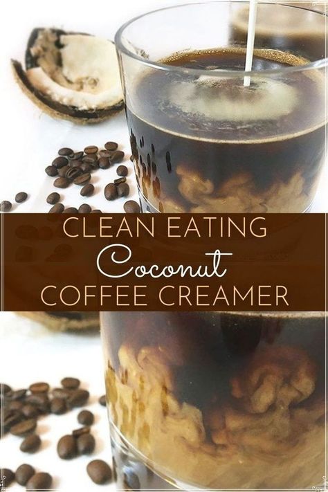 Coconut Coffee Creamer, Coconut Milk Creamer, Healthy Coffee Creamer, Coconut Milk Coffee, Coconut Creamer, Flavored Coffee Creamer, Coffee Creamer Recipe, Creamer Recipe, Coconut Milk Recipes