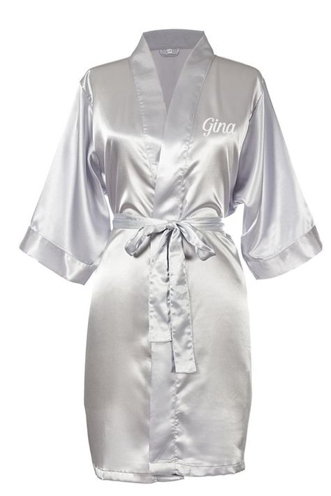 Personalized Future Mrs Sash | David's Bridal Bridesmaid Bathrobe, Bridesmaids Robe, Short Kimono Robe, Silk Satin Fabric, Satin Kimono, Daytime Dresses, Candice Swanepoel, Bridesmaid Robes, Plus Size Activewear