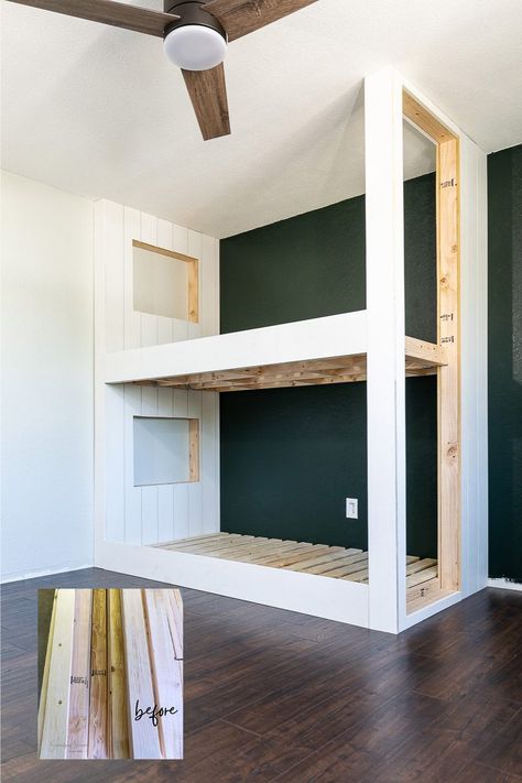 Diy Built In Bunk Beds, Built In Bunk Beds, Bunk Room Ideas, Bunk Bed Plan, Bunk Bed Room, Bunk Bed Rooms, Custom Bunk Beds, Bunk Bed Plans, Double Bunk Beds