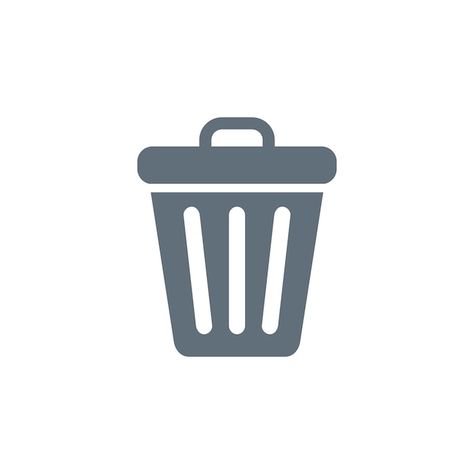 Trashcan Icon, Trash Bin, Vector Template, Trash Bins, Iconic Photos, Vector Photo, Premium Vector, Graphic Resources, Vector Images