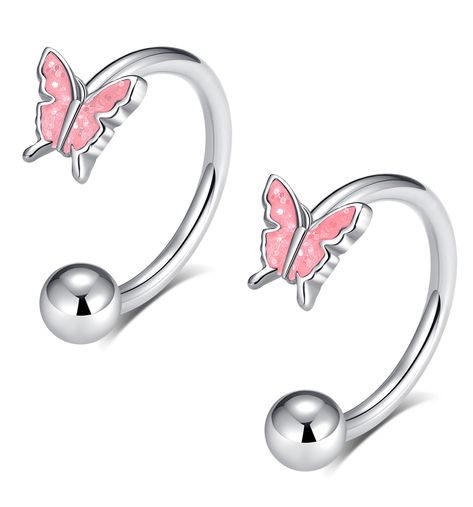 PRICES MAY VARY. 【Color & Size】Lip Ring Hoop Gauge(thickness):16G/1.2mm. Inner Diameter: 8mm, 10mm or 12mm. Hoop Color: Silver. CZ Ball Color: Pink. Choose the perfect size from our selection, and if you're unsure, please refer to our size chart or reach out to us for assistance. 【Premium Quality Materials:】Crafted with durable 316L surgical stainless steel materials, these horseshoe lip rings are perfect for daily wear. The high-polished bar surface ensures a smooth and comfortable fit. 【Versat Snake Bite Jewelry, Rings Snake, Lip Piercing Jewelry, Labret Jewelry, Lip Rings, Snake Bite, Septum Rings, Daith Earrings, Labret Piercing