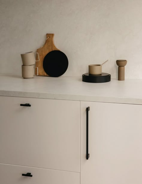 Black Kitchen Handles, Minimalism Living, Cabinetry Hardware, Beige Kitchen, The Design Files, Kitchen Handles, Black Kitchens, Interior Inspo, Dream Kitchen