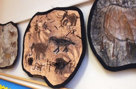 Stone Age Ks2, Stone Age Display, Stone Age Cave Paintings, Stone Age Activities, Fantasy Statue, Prehistoric Age, Stone Age Art, Early Man, Cave Painting