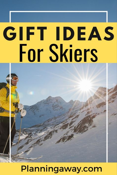 Do you know someone that is a die hard skier? Maybe a friend or family member? If you are looking for gifts for skiers you are in the right spot. I have a great packing list for skiers that is full of the best gear, clothes and essential accessories for skiers. Clothes and gear are great gifts but in this post we are going to highlight unique gifts that will be sure to please those ski lovers in your life. Let’s check out some of the best gifts for skiers! Ski Gift Basket, Goft Ideas, Family Ski Vacation, Skier Gifts, Family Ski, Ski Gifts, Ski Vacation, Essential Accessories, Ski Holidays