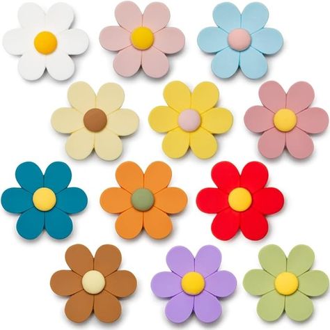 Amazon.com: SUNURS 3D Flower Cute Fridge Magnets for Locker, Colorful Strong Decorative Funny Refrigerator Magnets for Whiteboard, Kitchen, and Office (Large & 12 Pieces) : Home & Kitchen Cute Fridge Magnets, Cute Fridge, Refrigerator Decoration, Locker Magnets, Flower Cute, Flower Magnets, Office Cubicle, Kitchen Magnet, Office Whiteboard