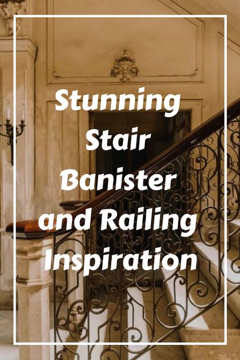 Don't limit yourself to just thinking about the handles -- there's so much more you can do. Elevate your home's aesthetic by adding unique and eye-catching designs to your stair railings. Let them become a captivating focal point that showcases your individuality. Embrace this opportunity to transform an ordinary feature into a stunning expression of your style and creativity. Wrought Iron Stair Railing Makeover, Stair Rails Ideas Banisters, Stairs Banister Ideas, Unique Stair Railing Ideas, Updated Stair Railing, Stair Banister Ideas, Metal Staircase Railing, Stairway Railing Ideas, Banisters And Railings