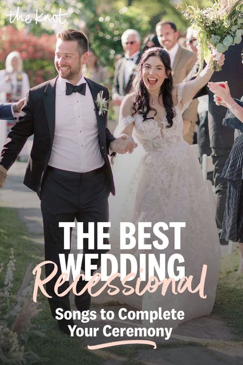 Music Playlist For Wedding, Fun Recessional Wedding Songs, Wedding Recessional Ideas, Country Recessional Wedding Songs, Pre Ceremony Music Wedding, Wedding Recessional Songs Upbeat, Songs For Bridal Party Entrance Ceremony, Recessional Wedding Songs Upbeat, Recessional Wedding Songs