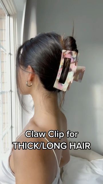 GODESS Premium Claw Clips | Daily Hair Tutorials on Instagram: "Dropping the large claw clip on Monday, Sept 19th at 1pm! Follow if you love claw clips and hair tutorials. Follow @godess.ca . . . . . #clawclip #hairclip #hairclips #clawclips #hairaccessories #hairinspo #hairlove #thickhair #thickhairproblems #thickhairstyles #longhair #longhairdontcare #longhairstyles #hairideas #nyhairstylist #nychairstylist #losangeleshairstylist" How To Use A Big Claw Clip, Thick Hair Problems, Hair Clips Hairstyles, Hair Clips Aesthetic, Large Claw Clip, Thick Wavy Hair, Hair Style Korea, Clip Hairstyles, Claw Clips