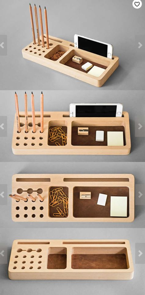 Wooden Wood Office Desk Organizer Pen Pencil Holder  Stand Smart Phone Mobile Phone iPhone Dock Stand Holder Paper Clip Holder Collection Storage Box Organizer Memo Holder Makeup Organizer Ideas - Phone Stand / Pencil Holder / Business Card Holder Wooden Office Accessories, Pen Stand Ideas, Wood Storage Box Ideas, Pen Stand Diy, Storage Box Ideas, Wooden Pen Stand, Pen Holder Wood, Makeup Organizer Ideas, Desk Organizer Shelf