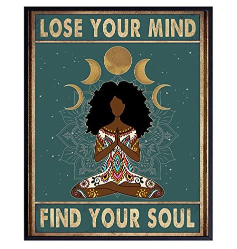 Soul Poster, Find Your Soul, African American Wall Art, Yoga Wall Art, Hippie Room Decor, Meditation Decor, Hippy Room, Yoga Wall, Stay Wild Moon Child