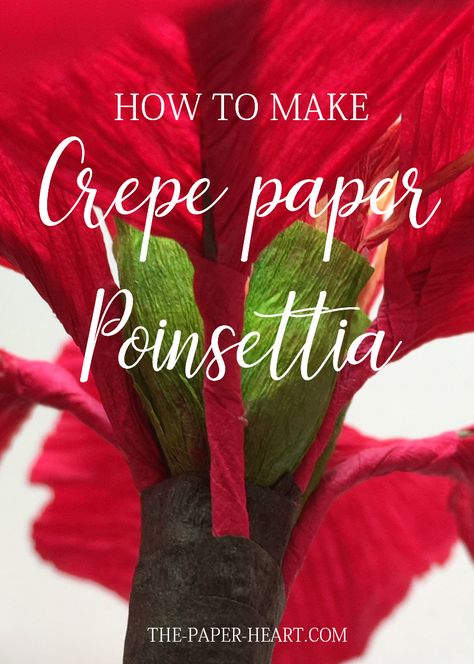 Christmas Flowers Diy, Crepe Paper Decorations, Giant Paper Flower Tutorial, Paper Poinsettia, Xmas Flowers, Poinsettia Plant, Paper Flower Wreaths, How To Make Crepe, Paper Christmas Decorations