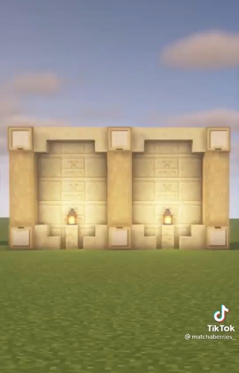 Minecraft Sand Wall Designs, Desert Villager Trading Hall Minecraft, Sandstone Wall Minecraft, Minecraft Sand Path, Minecraft Desert Wall Designs, Desert Home Minecraft, Minecraft Sandstone Palette, Minecraft Mesa House Ideas, Sandstone Minecraft Builds