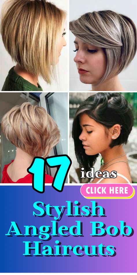 Explore Trending Angled Bob Haircuts for a Chic 2024 Makeover Layered Angled Bob Hairstyles, Edgy Angled Bob, Angled Bob Haircuts For Fine Hair, Angled Bob Haircuts Medium, Inverted Bob With Bangs, Medium Angled Bobs, Swing Bob Haircut, Blonde Angled Bob, Bob Haircut Back View