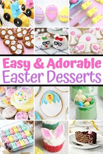 30+ Easy Easter Desserts - Adorable Easter Dessert Recipes for Kids Easter Desserts Ideas, Desserts Recipes Easy, Easter Cake Easy, Cute Easter Desserts, Easter Deserts, Easter Cookie Recipes, Easter Cake Pops, Cakes Easy, Recipes Easter