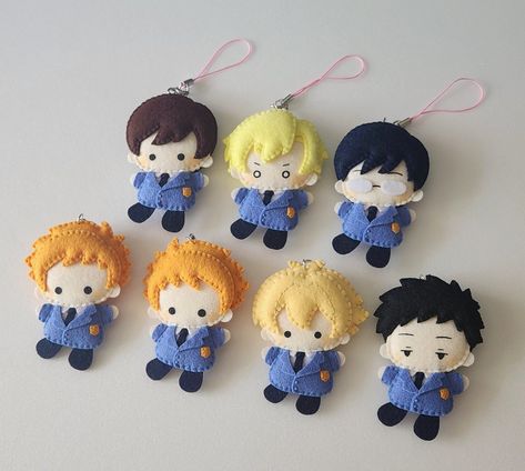 (14) Facebook Highschool Host Club, Ouran Highschool Host Club, Felt Keychain, Ouran Highschool, Cute Sewing Projects, Plushie Patterns, Sewing Stuffed Animals, Host Club, Anime Crafts