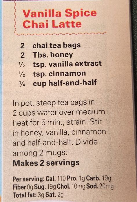 Chai Tea Latte From Tea Bag, Tea Bag Recipes, Chai Tea Recipe With Tea Bag, Chai Tea Latte With Tea Bags, Chi Tea Latte Recipe, Vanilla Chai Tea Recipe, Vanilla Chai Tea Latte Recipe, Iced Chai Tea Latte Recipe, Chia Tea Latte Recipe