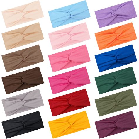 PRICES MAY VARY. Package include: come with 18 pieces colorful twist turban headbands for women as picture show, enough quantity and a wide varity of colors twist headbands for women daily wear and share with others 18 colors: bisque, beige, brown, saddle brown, light grey, black, sky blue, pink, coral, deep pink, red, yellow, lavender, orange, navy, green, army green and purple stretchy twist headbands are included, multiple colors women twist headbands can match with different color outfits Pr Headband Pictures, Bands Workout, Twisted Turban Headband, Lavender Orange, Color Outfits, Black Sky, Yoga Headband, Stretchy Headbands, Turban Headband