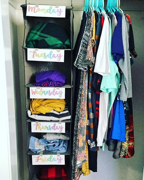 As both teachers and new mamas, we have to be organized at home too! On Sundays we pick out our outfits for the week and put them in this clothing organizer from Threshold. You can find it in the home decor and organization aisles. SO much easier than standing in front of your closet each morning. Bonus points for cute days of the week labels! #targetteacherstakeover @mydayink @mrsbfirstgrade Weekly Outfit Organizer, Weekly Clothes Organizer, Outfit Organizer, Organizing Life, Closet Hacks, Clothes Organizer, Clothes Organization Diy, Teaching Outfits, 1st Apartment