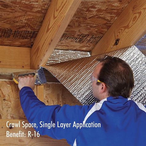 Garage Ceiling Insulation, Foil Insulation, Ceiling Insulation, Attic Insulation, Home Insulation, Attic Space, Types Of Insulation, Garage Door Repair, Radiant Floor