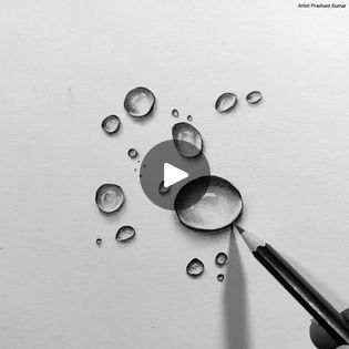 easy tips ✍️ for drawing water drops 💦💧 | easy tips ✍️ for drawing water drops 💦💧 | By Artist Prashant Sah Water Drop Reference, Drawing Water Drops, Water Drop Drawing, Tips For Drawing, Drawing Water, Pencil Shading, Water Droplets, Drawing Videos, Teaching Art