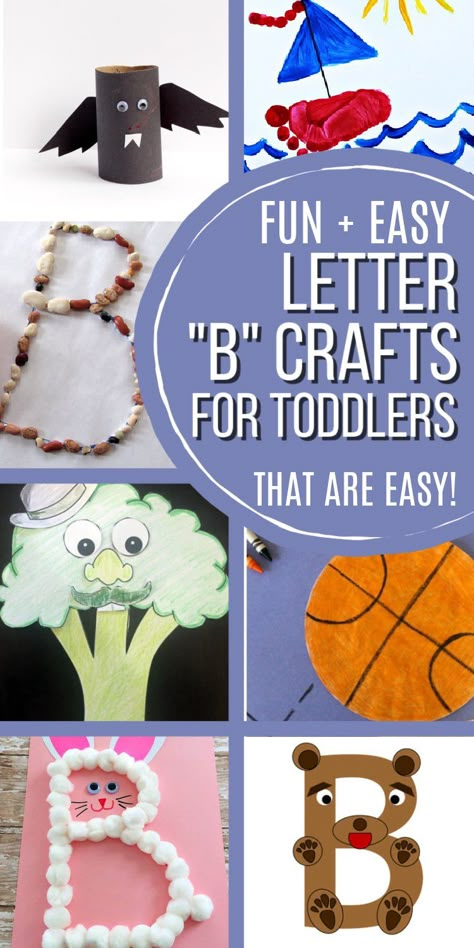 Alphabet Crafts For Toddlers, Preschool Letter B, Letter B Activities, Letter Crafts, Abc Activities, Learning Abc, Teaching Toddlers, Alphabet Crafts, Preschool Letters