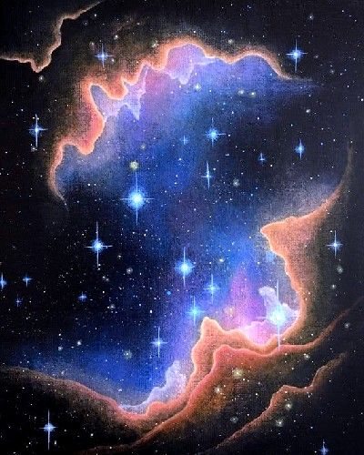 Celestial Space Art, Painting Of Universe, Space Sky Painting, Space Paintings Acrylic, Space Painting Aesthetic, Space Reference Photos, Nebula Acrylic Painting, Outer Space Acrylic Painting, Celestial Art Paintings