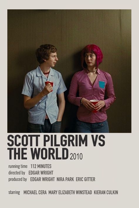 Scott Pilgrim Movie, Polaroid Movie Poster, Movie Poster Room, Indie Movie Posters, Scott Pilgrim Vs The World, Bon Film, Iconic Movie Posters, Movie Card, Film Posters Minimalist