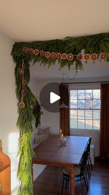 Victorian Cottage Christmas, Mckenna Barry, Tree In Front Of Window, Garland Hack, Cottagecore Christmas, Christmas Cottage, Cottage Christmas, Cottage Core Aesthetic, Victorian Christmas