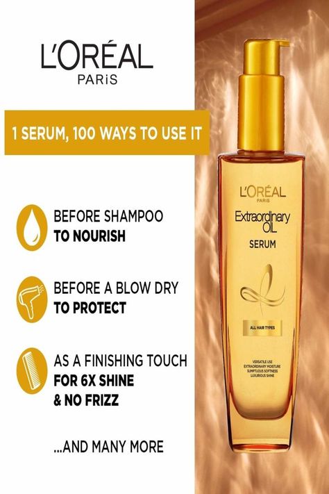 Loreal Hair Serum, Best Hair Serums, Diy Hair Serum, Fizzy Hair, Hair Serums, Best Hair Serum, Loreal Hair Color, Wow Hair Products, Anti Frizz Hair