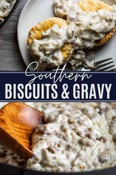 Biscuits And Sausage Gravy, Homemade Gravy For Biscuits, Biscuits And Sausage, Best Biscuits And Gravy, Homemade Sausage Gravy, Sausage Gravy And Biscuits, Sausage Gravy Recipe, Homemade Buttermilk Biscuits, Southern Biscuits