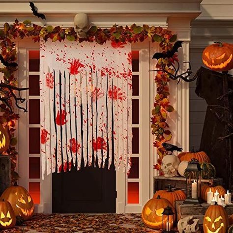 Halloween Horror Decorations, Halloween Doorway, Horror Decorations, Hospital Decoration, Halloween Doors, Adult Halloween Party Decorations, Spooky Outdoor Halloween Decor, Halloween Party Backdrop, Halloween Birthday Party Decorations