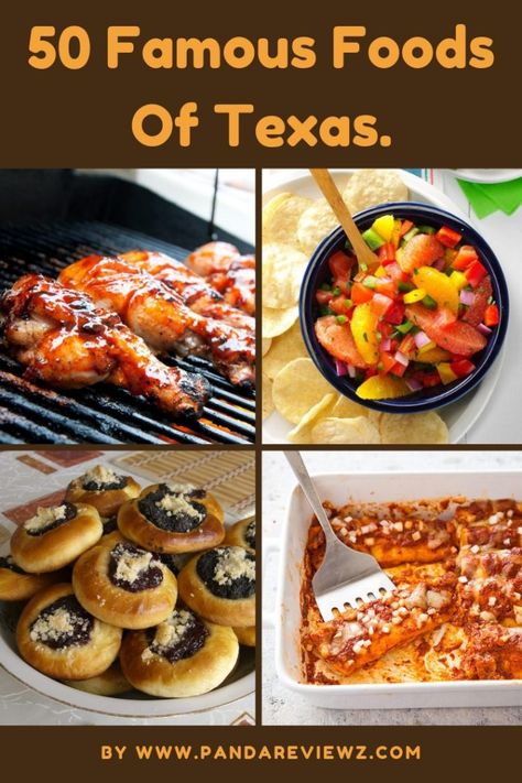 50 Texas Food Dishes & Drinks That Are A Must Try In Life | Texan Food | #texasfood #texas #foodoftexas Traditional Texas Food, American Cuisine Recipes, Southern Cooking Recipes, America Food, Usa Food, Texas Food, State Foods, Famous Recipe, Western Food