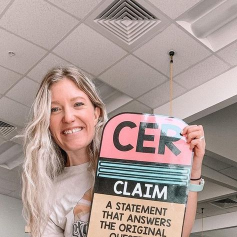 Kyla • Middle School Science 👩🏼‍🔬 on Instagram: "Today I taught CER using an old @audi commercial with the idea from @beakersandink and my students (and I) LOVED it👏🏼 👽 🛸 Can’t wait to see students using the CER to make a claim over our current topic later this week! #teach #iteach #teacher #scienceisfun #scienceiscool #science #learningisfun #teacherinstagram #learningmatters💜🚀💜🚀" Cer Anchor Chart Science, Cer Anchor Chart, Old Audi, Middle School Science, Anchor Charts, Middle School, Audi, Science, Instagram