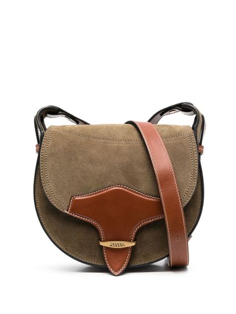 Crossbody Bag Women, Designer Crossbody Bags, Leather Bag Women, Satchel Bag, Press Studs, Green Bag, Satchel Bags, Isabel Marant, Leather Crossbody Bag