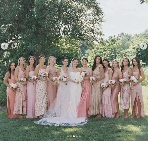 Blush Pink Mixed Bridesmaid Dresses, Fall Pink Wedding Bridesmaid Dresses, Light Pink Mixed Bridesmaid Dresses, Shades Of Blush Bridesmaid Dresses, Pink Patterned Bridesmaid Dresses, Pink Floral Bridesmaid Dresses Mismatched, Summer Wedding Bridesmaid Dresses Pink, Mix Match Pink Bridesmaid Dresses, Pink Mixed Bridesmaid Dresses