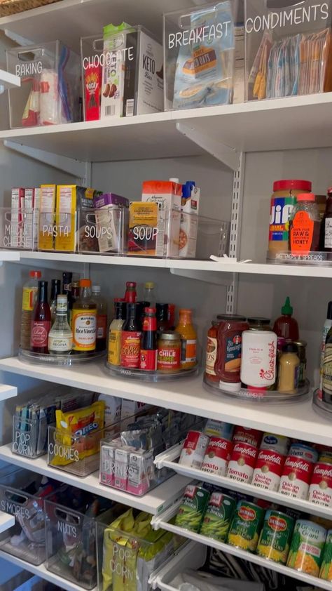 Pantry Organizing in 2022 | Pantry organization, Kitchen organization, Home organization Pantry Inspiration, Small Pantry Organization, Organization Pantry, Pantry Remodel, House Organisation, Small Pantry, Kitchen Organization Pantry, Kitchen Organisation, Kitchen Pantry Design