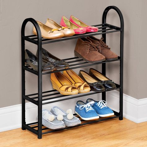 Best Shoe Rack, Small Shoe Rack, 4 Tier Shoe Rack, Modern Shoe Rack, Metal Shoe Rack, Shoe Storage Rack, How To Store Shoes, Metal Furniture Design, Shoes Stand