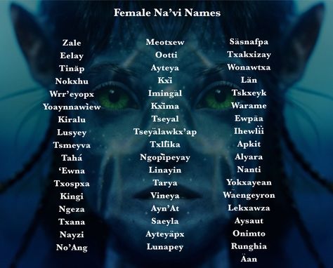 Avatar Pandora Names, Avatar Female Na'vi, Avatar Characters Names, Metikyana Avatar Oc, Avatar Navi Words, Na’vi Language Avatar, Avatar Dr Names, Cave Navi Avatar, Na’vi Oc Metkayina