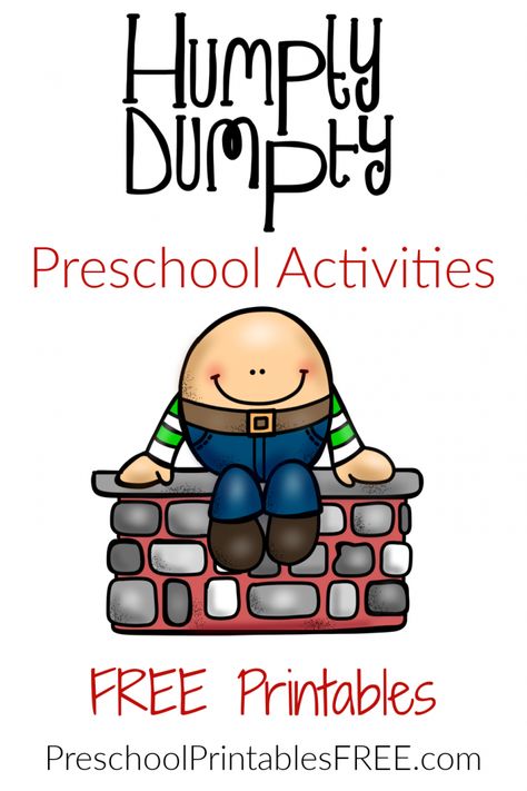 Humpty Dumpty Printables (free) – Free Preschool Printables Pre K Story Activities, Humpty Dumpty Sequencing Free, Nursery Rhymes Speech Therapy, Free Nursery Rhymes Printables, After The Fall Humpty Dumpty Activities, Nursery Rhyme Preschool Activities, Nursery Rhymes Preschool Activities Free Printable, Nursery Rhyme Activities Preschool, Humpty Dumpty Activities Preschool