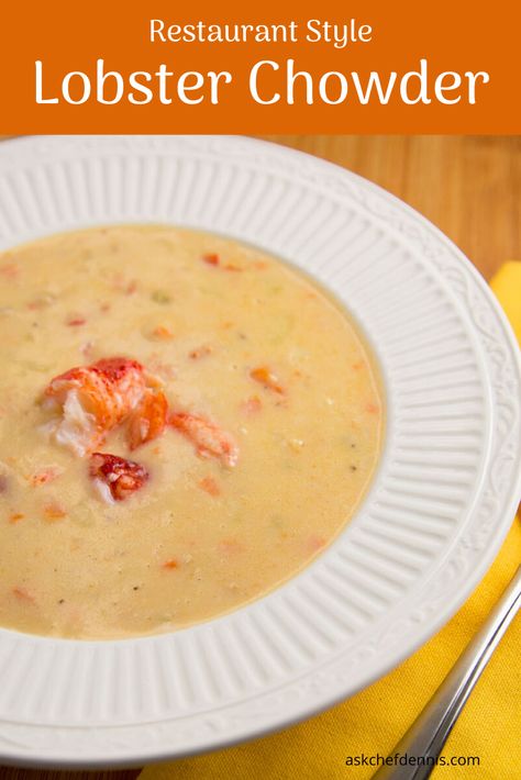 Lobster And Corn Chowder, Cream Of Lobster Soup, Lobster Soup Recipes, Lobster Chowder Recipe, Lobster Corn Chowder Recipe, Easy Lobster Tail Recipe, Lobster Chowder, Lobster Stew, Lobster Soup